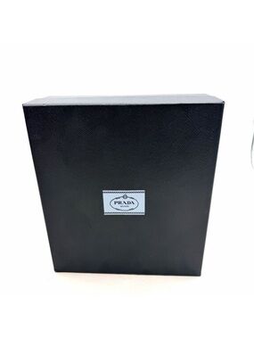 PRADA Blue Empty Shoe Gift Box 12" x 13" x 4.25" with Paper Filling & Cards